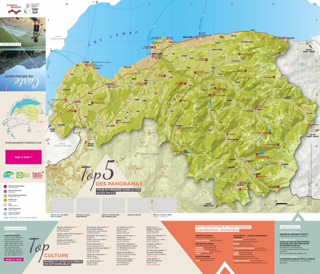 Carte touristique du Geopark / Geopark tourist map