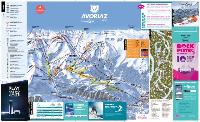 Plan des pistes SKI Avoriaz