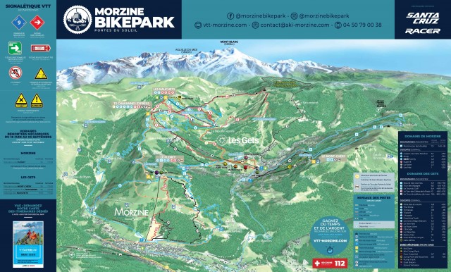 Plan des Pistes VTT Morzine - Les Gets