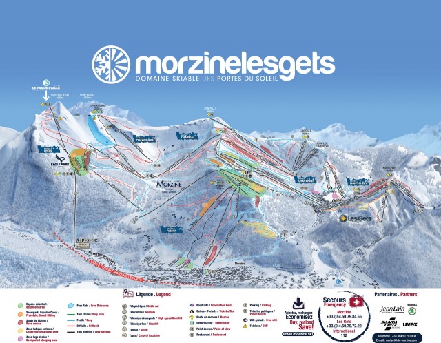 PLAN PISTES DE SKI Morzine - Les Gets